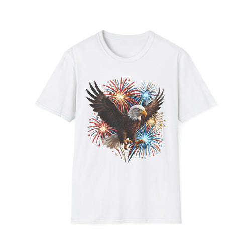 4th of July Fireworks T-Shirt — Bald Eagle Graphic Tee