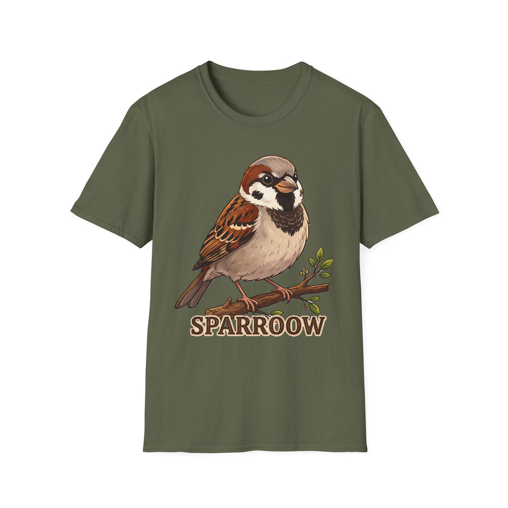 Sparrow Graphic T‑Shirt — Cute Bird Illustration Tee