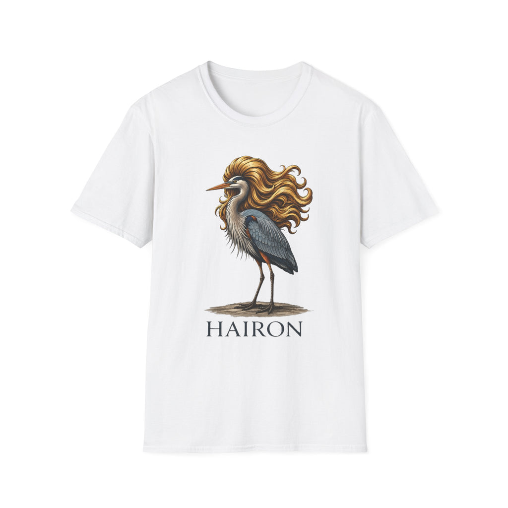 Heron Graphic Tee — Whimsical Bird Illustration T-Shirt