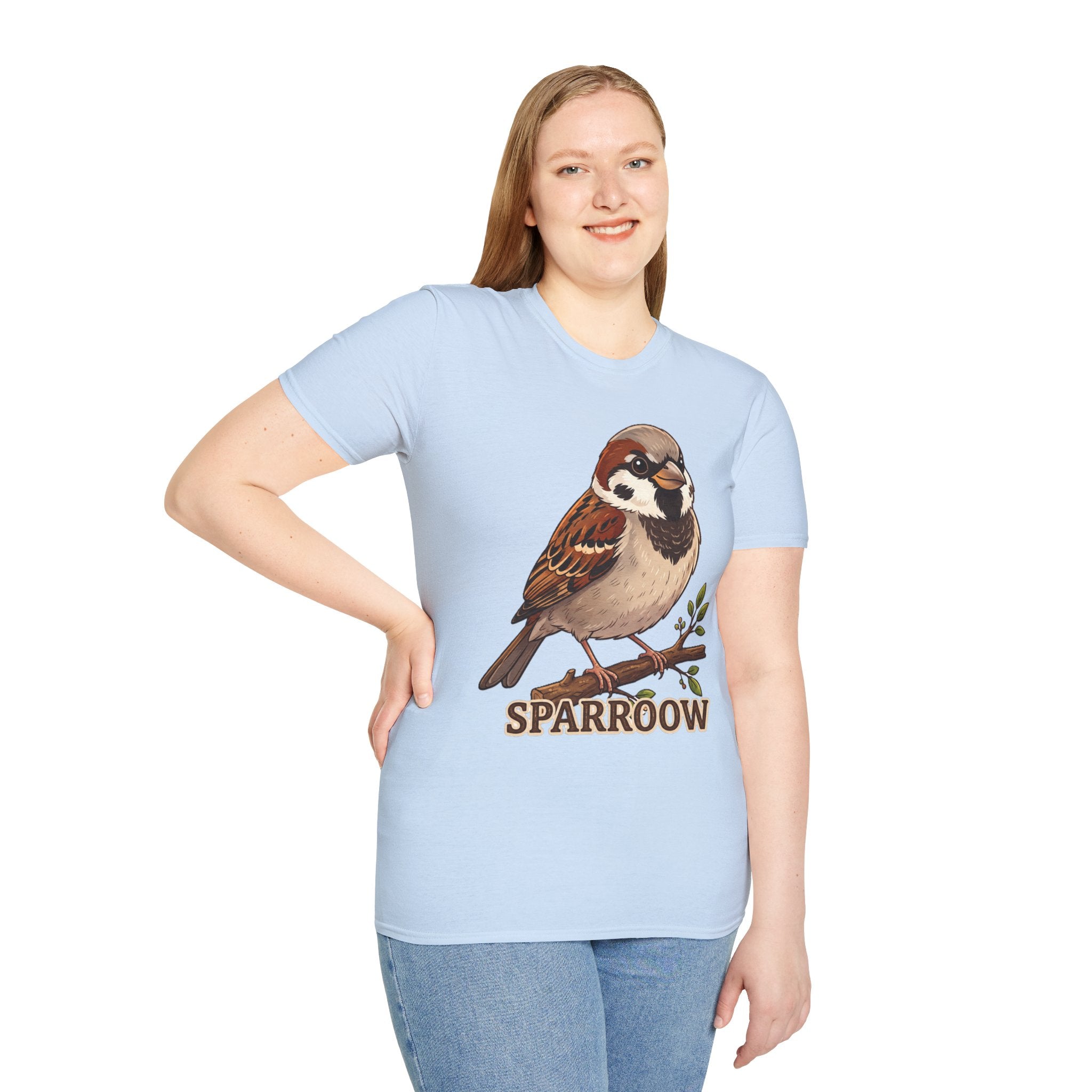 Sparrow Graphic T‑Shirt — Cute Bird Illustration Tee