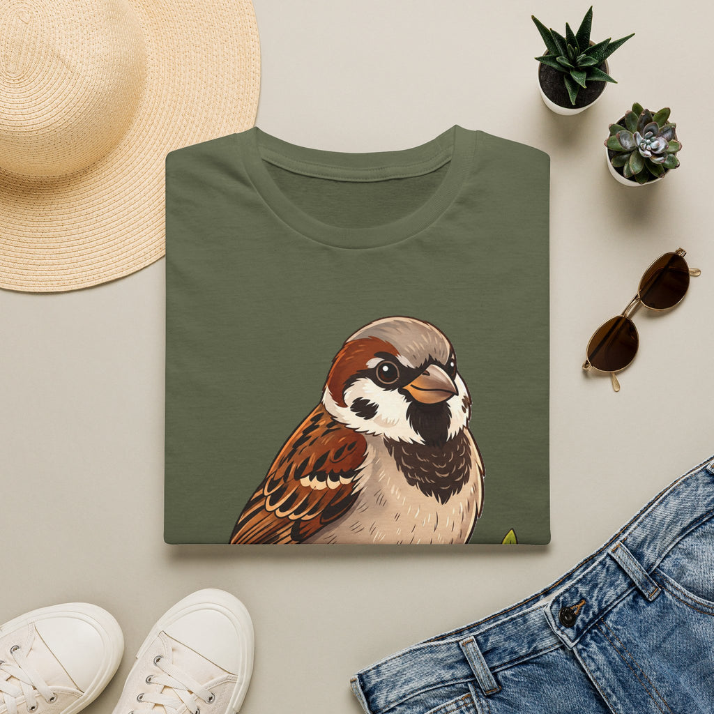 Sparrow Graphic T‑Shirt — Cute Bird Illustration Tee