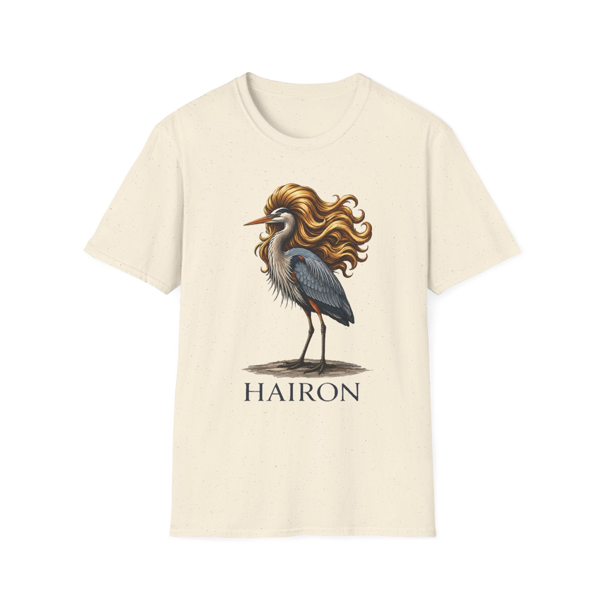 Heron Graphic Tee — Whimsical Bird Illustration T-Shirt